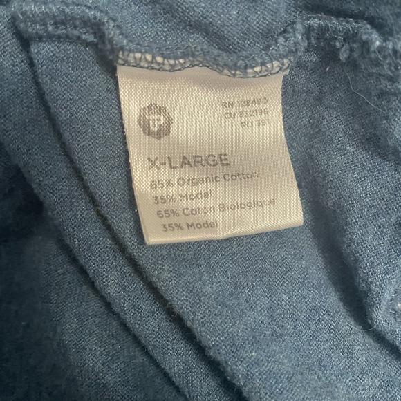 PACT ORGANIC XL Blue Open Front Waterfall Cardigan Top Lightweight Sustainable - Picture 7 of 8